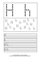 Vorschau - Unterrichtsreihen - Arbeitsblätter H, h Druckschrift Wochenplan Buchstabeneinführung - Seite 3