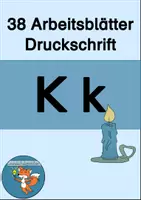 Vorschau - Unterrichtsreihen - Arbeitsblätter Buchstabe K Druckschrift Wochenplan Buchstabeneinführung - Deckblatt