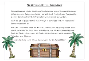 Vorschau - Arbeitsblätter - Escape-Room Gestrandet im Paradies - Seite 1