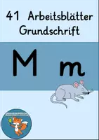 Vorschau - Unterrichtsreihen - Arbeitsblätter Buchstabe M Grundschrift Wochenplan Buchstabeneinführung - Deckblatt