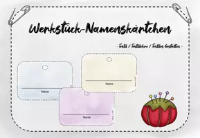 Vorschau - Anderer Materialtyp - Werkstück-Namensschilder - Deckblatt