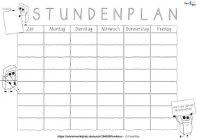 Vorschau - Mal- und Bastelvorlagen - Stundenplan zum Schulanfang mit den Gomis - Seite 2
