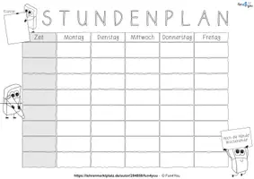 Vorschau - Mal- und Bastelvorlagen - Stundenplan zum Schulanfang mit den Gomis - Seite 3