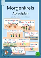 Vorschau - Präsentationen/Tafelbilder - Kind des Tages Morgenkreis Fuchsklasse Ablaufplan Classroom Management Grundschrift - Deckblatt