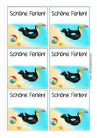 Vorschau - Mal- und Bastelvorlagen - Feriengrüße Tukan - Seite 2