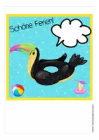 Vorschau - Mal- und Bastelvorlagen - Feriengrüße Tukan - Seite 3