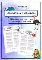 Vorschau - Arbeitsblätter - Halbschriftliche Multiplikation bis 1000 - Arbeitsheft - Deckblatt