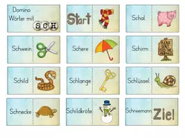 Vorschau - Spiele - Domino Genaues Lesen Wörter mit Sch - Seite 2