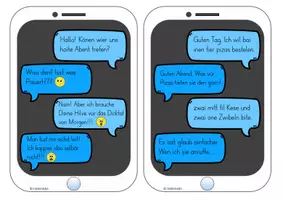 Vorschau - Arbeitsblätter - Fehlerdetektive gesucht! Lustige Handy-Chats als Rechtschreibtraining - Seite 1