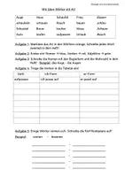 Vorschau - Arbeitsblätter - Grundwortschatz sch ch eu ng au Deutsch 2/3 - Seite 1
