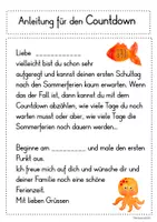 Vorschau - Mal- und Bastelvorlagen - Countdown zum Schulbeginn mit Anleitungsbrief - Seite 2
