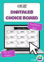 Vorschau - Interaktives Material - Digitales Choice Board / Lernmenü - Vorlage (PowerPoint) - Deckblatt