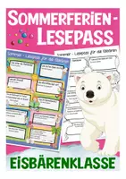 Vorschau - Fördermaterial/Inklusion - Lesen in den Sommerferien - Eisbärenklasse - Deckblatt