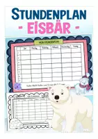 Vorschau - Mal- und Bastelvorlagen - Stundenplan - Eisbärenklasse - Deckblatt