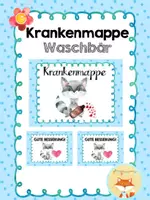 Vorschau - Bildkarten - Krankenmappe - Waschbärenklasse - Deckblatt