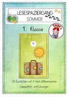Vorschau - Bildkarten - Lesespaziergang Thema Sommer (3-fach differenziert) - Deckblatt