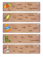 Vorschau - Fördermaterial/Inklusion - 🍂 Purzelsätze Herbst Sätze schreiben Klasse 1/2 - Seite 2