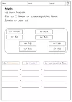 Vorschau - Arbeitsblätter - Zusammengesetzte Nomen mit der Nomenmaschine - Seite 2