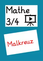 Vorschau - Präsentationen/Tafelbilder - Multiplizieren mit dem Malkreuz (Lernvideo) - Deckblatt