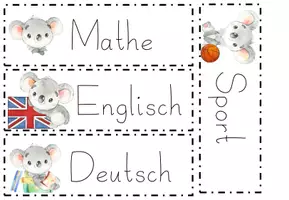 Vorschau - Poster - Klassenraum Deko Koala - Stundenplan - Seite 2