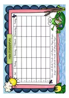 Vorschau - Mal- und Bastelvorlagen - Froschklasse Stundenplan Klassentier Frosch - Seite 1