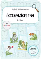 Vorschau - Stationenlernen - Lesespaziergang "Im Meer" (Klasse 1/2) - Deckblatt