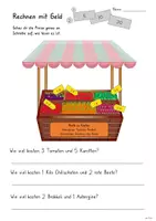 Vorschau - Arbeitsblätter - Marktstand - Rechnen mit Geld (Euro) - Seite 2
