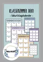 Vorschau - Mal- und Bastelvorlagen - Unsere Geburtstage - Geburtstagskalender - Klassenzimmer Dekoration - Deckblatt
