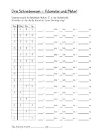 Vorschau - Arbeitsblätter - drei Schreibweisen - Gewichte und Längen - Deckblatt