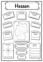 Vorschau - Arbeitsblätter - Steckbrief Bundesland Hessen - Deckblatt