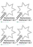 Vorschau - Mal- und Bastelvorlagen - Rechentrick Zauberstäbe Karteikarten (Matherad 1&2) - Seite 1