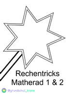 Vorschau - Mal- und Bastelvorlagen - Rechentrick Zauberstäbe A4 Plakate (Matherad 1&2) - Seite 1