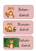 Vorschau - Bildkarten - Klassendienste Klassentier Fuchs - Seite 2