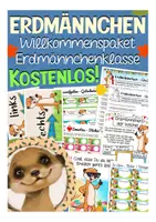 Vorschau - Arbeitsblätter - Kostenlos Schulanfang Erdmännchenklasse - Deckblatt