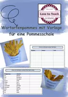 Vorschau - Spiele - Wortartenpommes inkl. Vorlage Pommesschale - Deckblatt