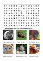 Vorschau - Arbeitsblätter - Suchsel - Tiere im Zoo - Seite 3