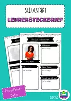 Vorschau - Lehrpläne/Lehrermaterial - Lehrersteckbrief zum Schulstart - Vorlage - Deckblatt