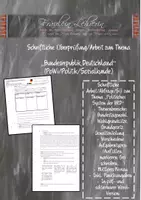 Vorschau - Klassenarbeiten - Arbeit/SÜ/Klausur zu "Bundesrepublik Deutschland" Politik, Sozialkunde, PoWi! - Deckblatt