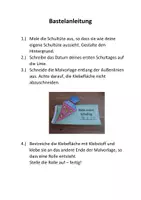 Vorschau - Mal- und Bastelvorlagen - Bastelvorlage zur Einschulung: "Mein erster Schultag" - Seite 1