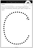 Vorschau - Arbeitsblätter - Regenbogenbuchstaben - Schreiblehrgang in Druckbuchstaben - Seite 3