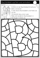 Vorschau - Arbeitsblätter - Großbuchstaben mit der Lupe suchen und anmalen -Schreiblehrgang in Druckschrift - Seite 3