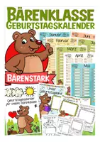 Vorschau - Mal- und Bastelvorlagen - Geburtstagskalender Bärenklasse - Deckblatt