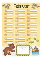 Vorschau - Mal- und Bastelvorlagen - Geburtstagskalender Bärenklasse - Seite 3