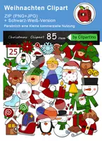 Vorschau - selbst erstellte Cliparts/Grafiken - Weihnachten Clipart - Deckblatt