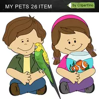 Vorschau - selbst erstellte Cliparts/Grafiken - Cliparts-set Meine Haustiere, Kinder - Seite 3