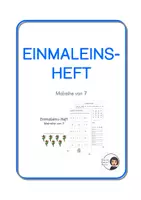Vorschau - Arbeitsblätter - Einmaleins-Heft Malreihe von 7 - Deckblatt