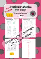 Vorschau - Arbeitsblätter - Wörtersuche Bauernhof (mit 3 Buchstaben) - Deckblatt