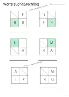 Vorschau - Arbeitsblätter - Wörtersuche Bauernhof (mit 3 Buchstaben) - Seite 2