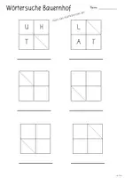 Vorschau - Arbeitsblätter - Wörtersuche Bauernhof (mit 3 Buchstaben) - Seite 3