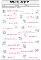 Vorschau - Arbeitsblätter - Ordinal numbers - Worksheet - Seite 2